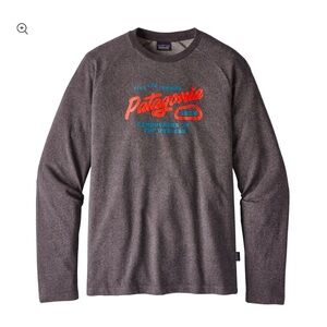 PATAGONIA | SPLITTER SCRIPT LIGHT CREW SWEATSHIRT MEDIUM/LARGE BLACK
